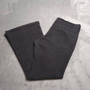 Old Navy Womens Flared Jeans 12 Short Mid Rise Black Stretch Altered